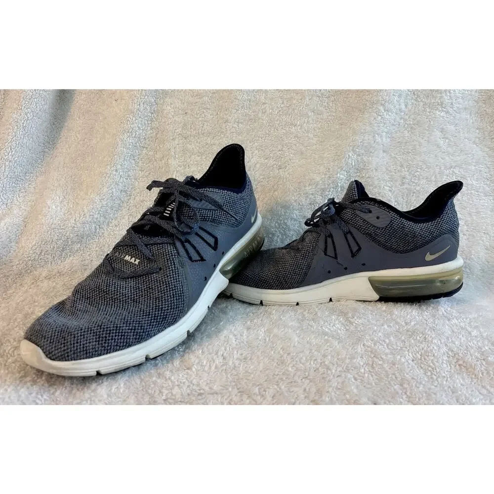 Nike Air Max Running Shoes Sneakers Navy Men’s Size 12 Preowned No Size‎ Tag